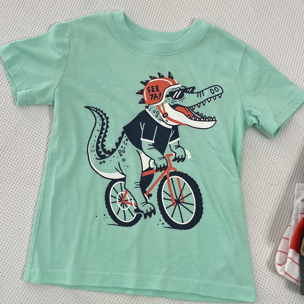 Jumping Beans Gator on Bike T-shirt 4T